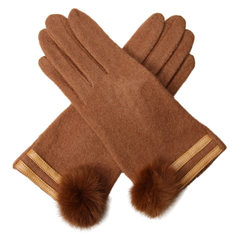 Перчатки женские Venera 9504515 коричневые