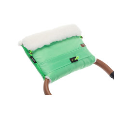 Муфта меховая для коляски Nuovita Alaska Bianco Verde chiaro Салатовый