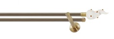 Карниз металлический Факел Modeno WERDECO,стыкованный, 1,8м, D=16мм, наконечник 2шт