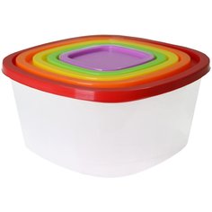 Набор контейнеров для хранения продуктов Monblick Rainbow, 5 шт