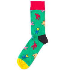 Носки Happy Socks Keith Haring - Dancing Sock зеленые 41-46