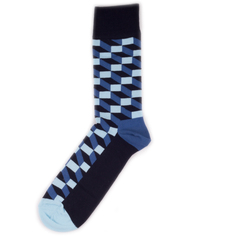 Носки унисекс Happy Socks Filled Optic синие 41-46