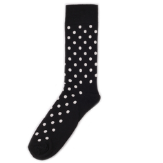 Носки унисекс Happy Socks Polka Dot черные 41-46