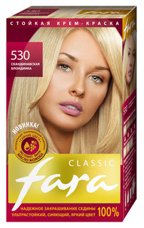 Краска для волос Fara "Classic", тон 530, скандинавский блонд КРАСНАЯ ЛИНИЯ