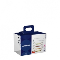 Набор салатников КОСМОС 17см с цветным дном 4шт Luminarc