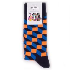 Носки Happy Socks Optic Square синие 36-40