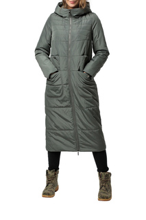 Пуховик-пальто женский DIZZYWAY 20318 зеленый 50