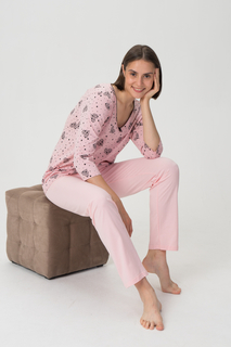 Пижама женская TARO 2446/2465 S20/21 LIDIA розовая 46