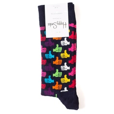 Носки унисекс Happy Socks Thumbs Up черные 41-46