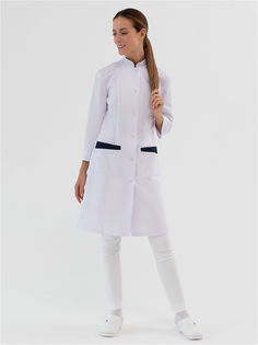 Халат медицинский женский Med Fashion Lab 03-730-04-023-335 белый 48-164