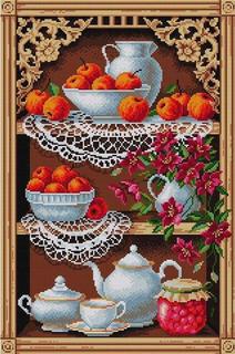 Алмазная вышивка Вышиваем бисером "Сервиз", 40x60 см
