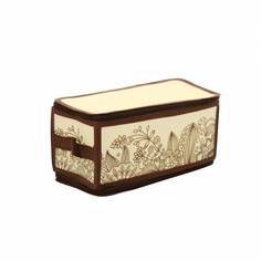 Короб складной на молнии Цветы, Д300 Ш150 В150, прозрачный с коричневым, ESH03 S Handy Home