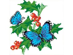 Набор для вышивания Каролинка "Бабочки на смородине"