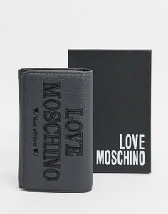 Серая сумка-кошелек с цепочкой Love Moschino essential-Серый