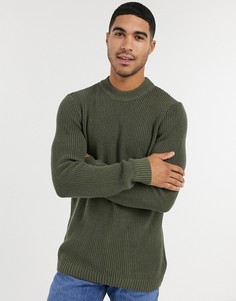 Зеленый трикотажный джемпер Topman