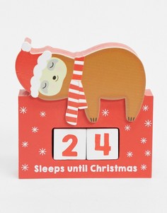Новогодний календарь с кубиками обратного отсчета с дизайном «ленивец» Sass & Belle-Мульти