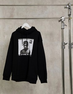 Толстовка в стиле oversized Only & Sons Tupac-Черный