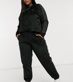 Черные вельветовые джоггеры с манжетами adidas Originals Comfy Cords-Черный