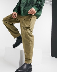 Светло-бежевые объемные брюки карго ASOS DESIGN-Светло-бежевый