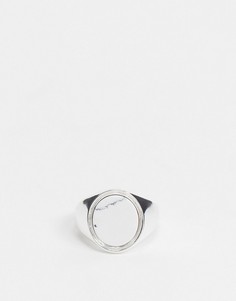 Серебристое кольцо-печатка с полудрагоценным камнем Chained & Able-Серебряный