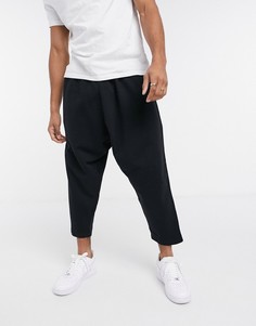 Черные джоггеры заниженного кроя ASOS DESIGN-Черный