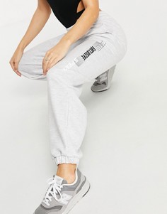 Белые меланжевые oversized-джоггеры для дома от комплекта с принтом ASOS DESIGN-Белый