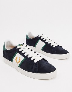 Темно-синие замшевые кроссовки Fred Perry Spencer-Темно-синий
