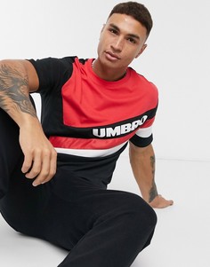 Темно-синяя и красная футболка с круглым вырезом Umbro Sector-Мульти