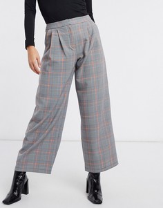 Свободные брюки в клетку ASOS DESIGN-Мульти