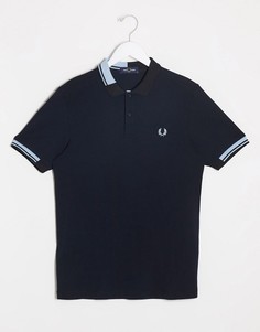 Черное поло с окантовкой Fred Perry-Черный