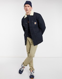 Темно-синяя куртка на подкладке из искусственного меха Carhartt WIP Fairmount-Темно-синий