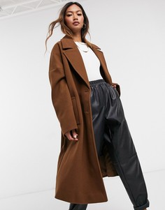 Коричневое пальто Vero Moda-Коричневый