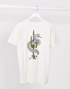 Белая футболка с графическим принтом Quiksilver-Белый