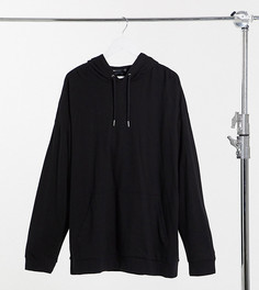 Легкий худи черного цвета в стиле oversized ASOS DESIGN Plus-Черный