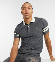 Серое поло с манжетами на рукавах Farah Radford-Серый