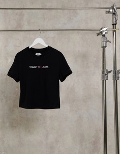 Черная футболка с логотипом Tommy Jeans-Черный