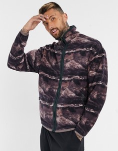 Флисовая спортивная куртка ASOS DESIGN от комплекта в стиле oversized с принтом-Мульти