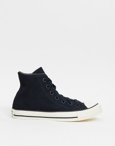 Черные высокие кеды с подкладкой из искусственного меха Converse Chuck Taylor All Star-Черный