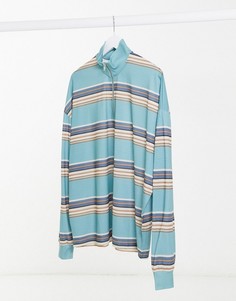 Oversized-лонгслив в полоску с воротником-хомутом на молнии ASOS DESIGN-Мульти