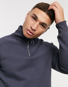 Темно-серый свитшот с короткой молнией River Island