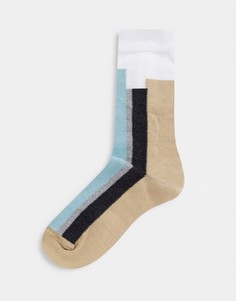 Носки до щиколотки пастельной расцветки в стиле колор-блок ASOS DESIGN-Мульти
