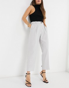 Серые узкие брюки Topshop-Серый