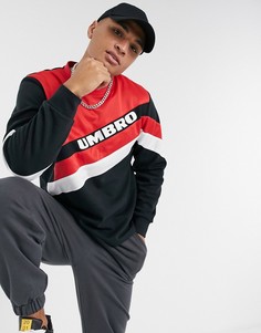 Свитшот с круглым вырезом Umbro Sector в цвете темно-синий и красный-Мульти