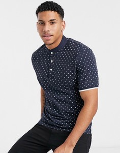 Футболка-поло Selected Homme-Темно-синий