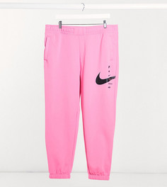 Розовые свободные джоггеры с логотипом-галочкой Nike Plus-Розовый