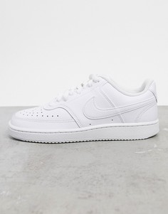 Белые низкие кроссовки Nike Court Vision-Белый