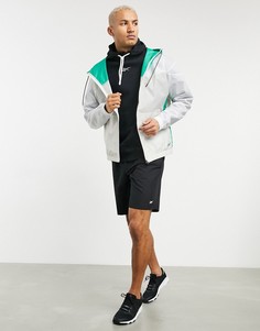 Белая ветровка в стиле колор блок Reebok Training-Белый