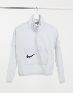 Серая куртка без застежки с логотипом-галочкой Nike Running-Серый