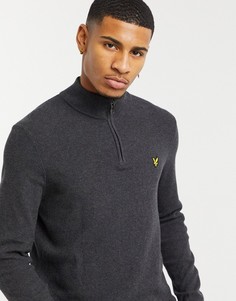 Серый джемпер с воротником на молнии Lyle & Scott