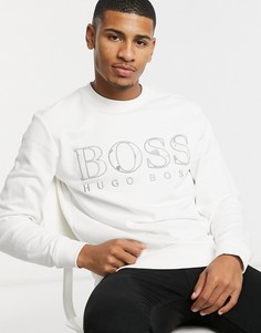 Кремовый свитшот с логотипом BOSS Wedown